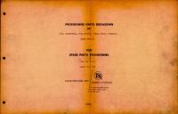 Provisioning Parts Breakdown for Centrifugal, Submerged, Single Stage Fuel Booster Pump - Model RR52270