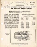 Replacement of Relief Valve Diaphragm and Shaft Seal Assemblies in Thompson Fuel Pumps