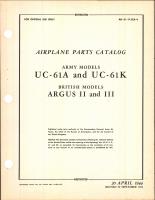 Airplane Parts Catalog for UC-61A and UC-61K