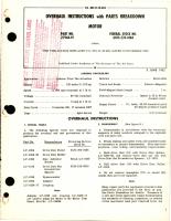 Overhaul Instructions with Parts Breakdown for Motor - Part 27944-19 
