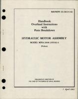 Overhaul Instructions with Parts Breakdown for Hydraulic Motor Assembly - Model MF64-3906-25S546-4