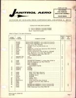 Parts List for Air-Loaded Fuel Pressure Regulator Assembly - 54A20 Series