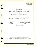 Operations and Service Instructions with Illustrated Parts for Wiring Check Trailer Unit - Model GS201, and GS201M2