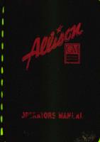Operators Manual for Allison Engine Installations