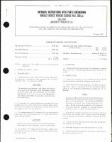 Overhaul Instructions with Parts Breakdown for Manually Operated Hydraulic Sequence Valve, 3000 psi
