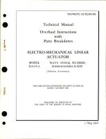 Overhaul Instructions with Parts Breakdown for Electro-Mechanical Linear Actuator L-16-35-2