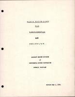 Parts Price List for Continental A-40 Series 1, 2, and 3 Engines