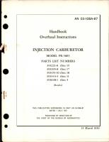 Overhaul Instructions for Injection Carburetor - Model PR-58E5
