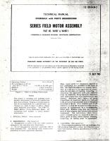 Overhaul with Parts Breakdown for Series Field Motor Assembly - Part WA907 and WA907-1