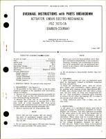 Overhaul Instructions with Parts Breakdown for Linear Electromechanical Actuator - JYLC 3670-3A 