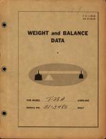 Weight and Balance Data for T-28A