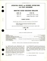 Operation, Service, Overhaul Instructions, and Parts Breakdown for Miniature Oxygen Breathing Regulator - Models 29211-B1 and 29211-C1