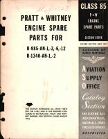 Pratt & Whitney Engine Spare Parts for R-985-AN-1, -3, -6, -12, R-1340-AN-1, and -2