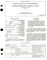 Overhaul Instructions with Parts Breakdown for Solenoid-Operated Control Valve Part No. 14-1106 