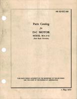 Parts Catalog for DC Motor - Model MA-27A