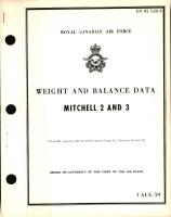 Weight and Balance Data for Mitchell 2 and 3
