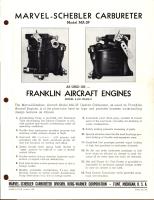 Model MA-3P Carburetor as Used on Franklin Aircraft Engines Model 4-AC-176-BA-2
