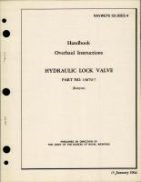Overhaul Instructions for Hydraulic Lock Valve - Part 13070-7 