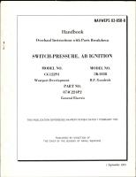 Overhaul Instruction with Parts Breakdown for AB Ignition Pressure Switch - Model CG12291 and 3K1038 - Part 874C224P2 