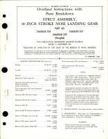 Overhaul Instructions with Parts Breakdown for 18-Inch Stroke Nose Landing Gear Strut Assembly - Part 5660638-505, 5660638-507, and 5660638-509