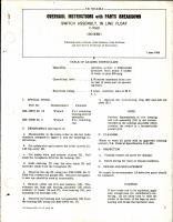 Overhaul Instructions with Parts Breakdown for Switch Assembly, In Line Float F-7069
