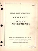 Stock List Addendum for Class 05-C for Flight Instruments