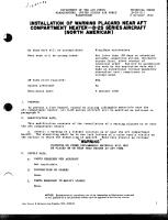 Installation of Warning Placard Near Aft Compartment Heater - B-25 Series Aircraft (North American)