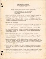 Service Letter, Starter Circuit Modification to Increase Starter Power