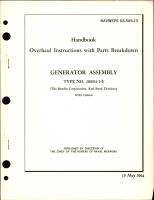 Overhaul Instructions with Parts Breakdown for Generator Assembly - Type 28E04-1-E 
