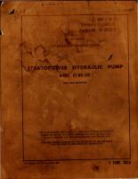 Overhaul Instructions for Stratopower Hydraulic Pump - Model 67 WB 300 