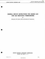 Service Instructions for Models 602 & 606 Resistance Thermometers