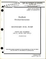 Overhaul Instructions for Secondary Fuel Pump - Parts 9205-A1, 9205-B2, and 9205-C2