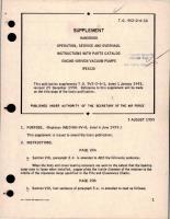 Supplement to Operation, Service and Overhaul Instructions with Parts for Engine Driven Vacuum Pumps