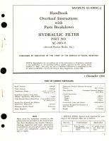 Overhaul Instructions with Parts Breakdown for Hydraulic Filter Part No. AC-2061-8 