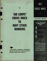 "Air Corps" Cross Index to Navy Stock Numbers
