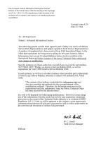 Advanced Information Caution