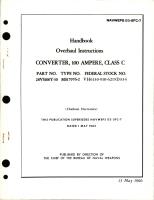 Overhaul Instructions for Class C 100 Amp Converter - Part 28VS100Y-10 - Type MS17976-2