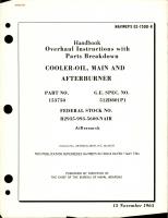 Overhaul Instructions with Parts Breakdown for Main and Afterburner Oil Cooler - Part 153750 