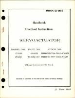 Overhaul Instructions for Servoactuator - Models 1721B and 1721D 
