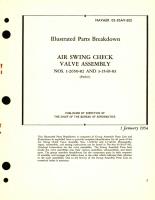 Illustrated Parts Breakdown for Air Swing Check Valve Assembly Part No 1-2650 and 3-1549