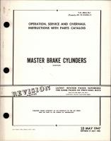 Operation, Service and Overhaul Instructions with Parts Catalog for Master Brake Cylinders