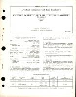 Overhaul Instructions with Pars for Solenoid Actuated Slide Shutoff Valve Assembly - 23440-5
