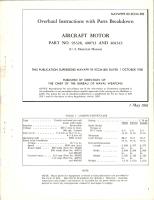 Overhaul Instructions with Parts Breakdown for Aircraft Motor - Part 93328, 400712, and 404343