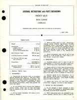 Overhaul Instructions with Parts Breakdown for Priority Valve - Model 223B0500