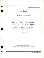 Overhaul Instructions for Electric Motor Driven Oil Transfer Pump - Model RG984