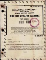 Supplement to Overhaul for Wing Flap Actuator Assemblies Parts No. 457EA-0, 457EA-1, 457EA-5,and 457EA-6