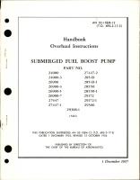 Overhaul Instructions for Submerged Fuel Boost Pump