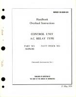 Overhaul Instructions for Control Unit A.C. Relay Type, Part No. 384198-001