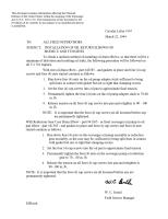 Installation of Oil Return Elbows on Model E and F Engines