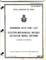 Handbook with Parts List for Electro-Mechanical Rotary Actuator Model R6116M2 